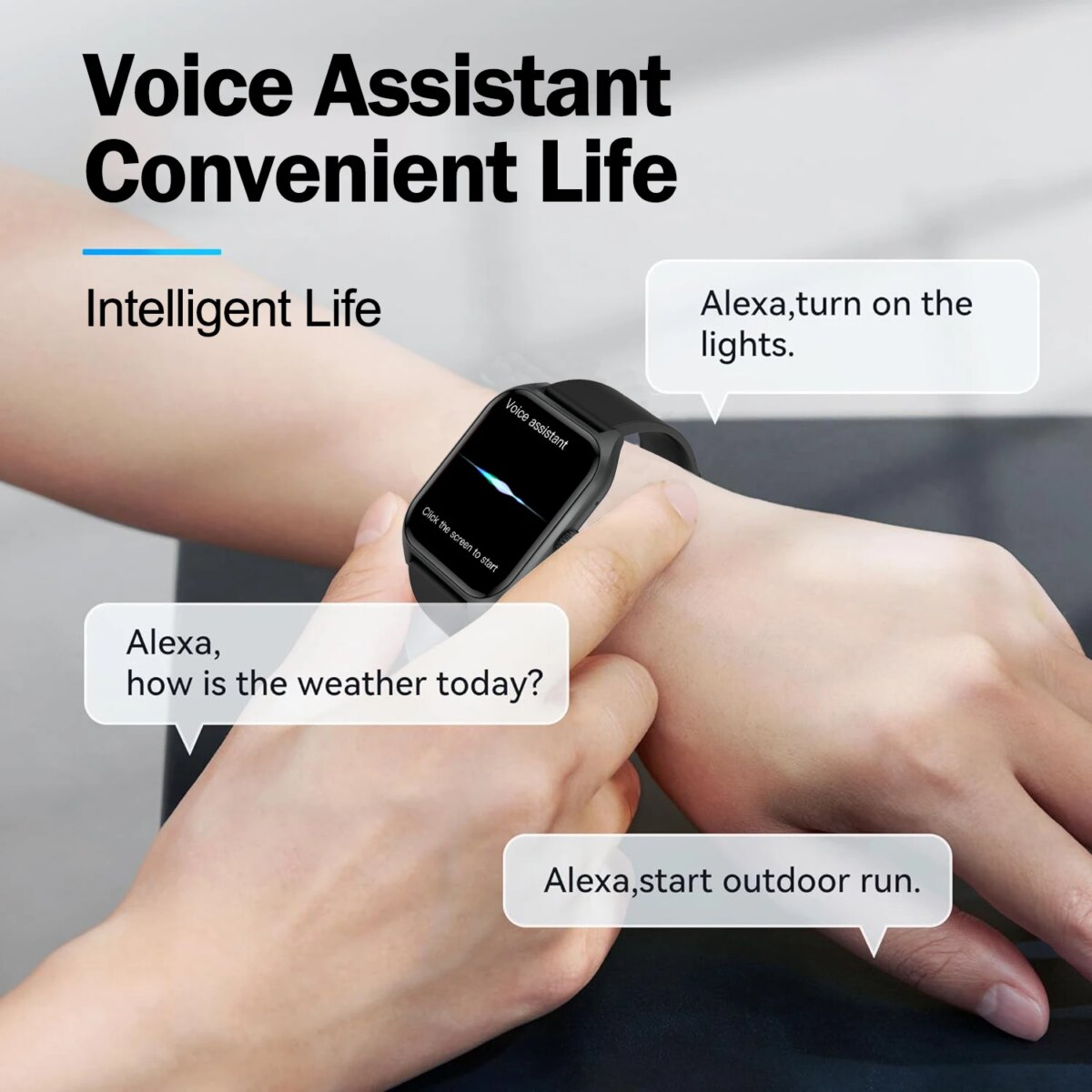 AI Voice Assistant Smart Watch for Men Women, 1.96'' HD Screen Activity Trackers with 100+Sports/ Sleep/ Heart Rate Monitor: uk Stock, 4 Days Free Delivery, & No Order Amount limit - Image 3