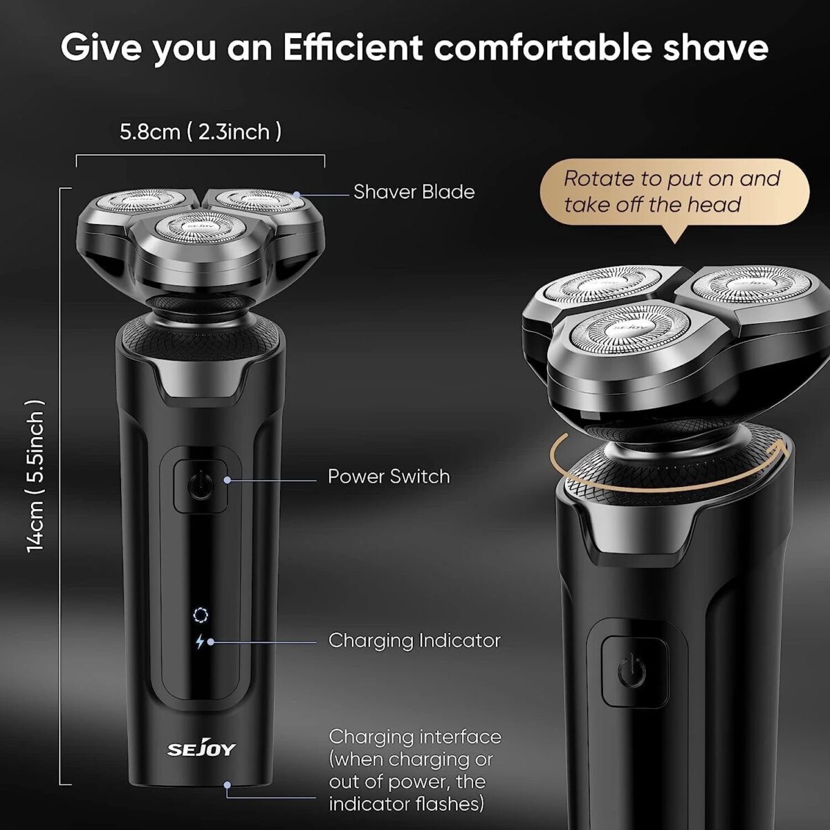 SEJOY 3 In 1 Multifunction Mens Electric Shaver Powerful Beard Nose Hair Trimmer Shaving Machine Electric Razor Waterproof: uk Stock, 4 Days Free Delivery - Image 5