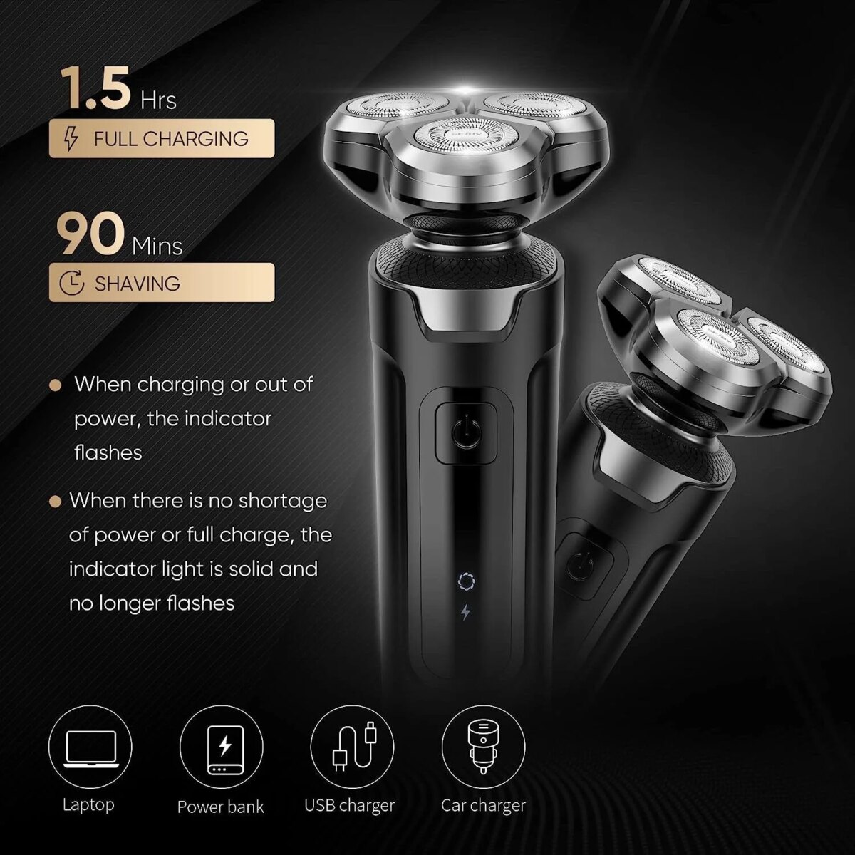 SEJOY 3 In 1 Multifunction Mens Electric Shaver Powerful Beard Nose Hair Trimmer Shaving Machine Electric Razor Waterproof: uk Stock, 4 Days Free Delivery - Image 4