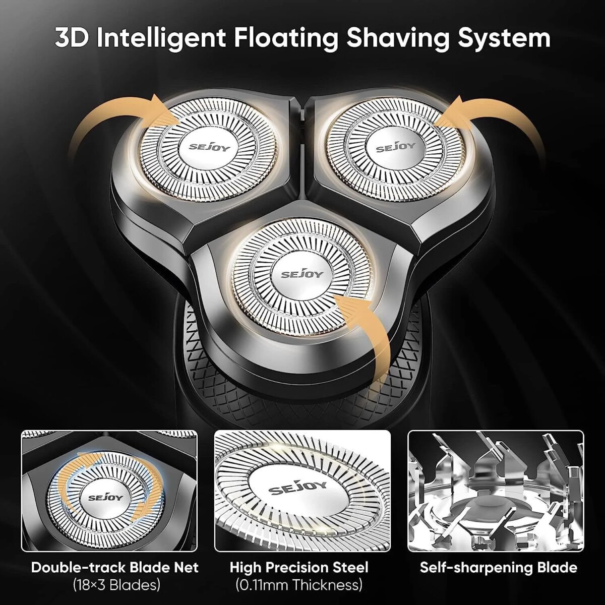 SEJOY 3 In 1 Multifunction Mens Electric Shaver Powerful Beard Nose Hair Trimmer Shaving Machine Electric Razor Waterproof: uk Stock, 4 Days Free Delivery - Image 3
