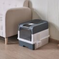 Tieker fully enclosed UV sterilizing cat litter box top entry splash-proof cat toilet large capacity : uk Stock, 4 Days Free Delivery