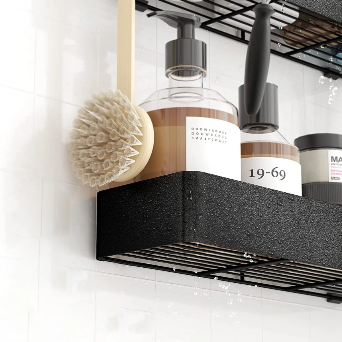 Shower Caddy - 2 Pack Rustproof Shower Organizer, Drill-Free & Quick-Dry Shower Shelf for Inside Shower with 4 Hooks: uk Stock, 4 Days Free Delivery - Image 5