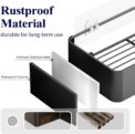 Shower Caddy - 2 Pack Rustproof Shower Organizer, Drill-Free & Quick-Dry Shower Shelf for Inside Shower with 4 Hooks: uk Stock, 4 Days Free Delivery - Image 3