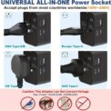 Universal Travel Adapter 1 USB+1 Type-C Charger Wall Charger AC Power Adapter USA EU UK AUS Converter Adapter USB Charge: uk Stock, 4 Days Free Delivery - Image 3