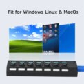 High Speed 7 Ports USB 3.0 HUB Power Splitter Extender Cable With UK Adapter: uk Stock, 4 Days Free Delivery - Image 3