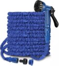 100ft Expandable Garden Hose, Flexible and Lightweight Water Hose with High Pressure Nozzle, Durable and Tangle-Free (Blue): uk Stock, 4 Days Free Delivery
