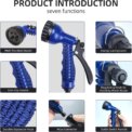 100ft Expandable Garden Hose, Flexible and Lightweight Water Hose with High Pressure Nozzle, Durable and Tangle-Free (Blue): uk Stock, 4 Days Free Delivery - Image 5