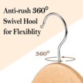 30Pcs Wooden Coat Hangers Suit Garments Clothes Wood Hanger Trouser Bar Set~: uk Stock, 4 Days Free Delivery - Image 4