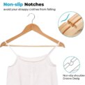 30Pcs Wooden Coat Hangers Suit Garments Clothes Wood Hanger Trouser Bar Set~: uk Stock, 4 Days Free Delivery - Image 3