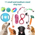Pet Colorful Accessories Vibrant Dog Toys Squeaking Dog Chew Toys Rope Molar Teeth Cleaning Playtime Fun Kit: uk Stock, 4 Days Free Delivery