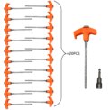 6/20/40Pc Screw In Tent Pegs Drill Top Hard Ground Camping Awning Pegs Camping Ground Sheet Anchor Hard Ground Awning Pegs: uk Stock, 4 Days Free Delivery - Image 3