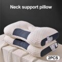2PCS Knitted SPA Massage Neck Pillow Cervical Orthopedic Neck Pillow Soft Adjustable Ergonomic Contour Support Pillow: uk Stock, 4 Days Free Delivery, & No Order Amount limit - Image 2