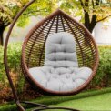 Voltsify Hanging Egg Chair Thick Cushion Swing Chair Pad, Light Grey: uk Stock, 4 Days Free Delivery, & No Order Amount limit - Image 2
