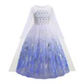 Disney Elsa Anna Princess Dresses Girl Mesh Sequin Dress Kids Cosplay Frozen Snow Queen Costumes Carnival Birthday Party Gowns - Image 6