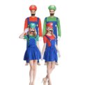 Game Marios Super Luigi Brothers Uniform Set Cosplay Costumes Funny Anime Adult Men Jumpsuit Woman Dress Halloween Costume - Image 3
