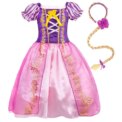 Disney Rapunzel Princess Dress Girl Purple Puff Sleeve Cosplay Tangled Costume Halloween Vestido Kids Birthday Ball Gown Clothes - Image 6