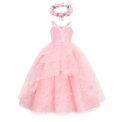 2025 New Summer Girls Elegant Dresses For Children's Birthday Party Pink Sequin Slip Dress Princes Dance Party Dresses For Girls - Image 5