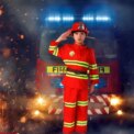 Kids Firefighter Halloween Cosplay Uniform Toys Children Sam Firemen Role Work Clothing Suit Boy Girl Performance Party Costumes - Image 2