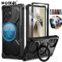 Case for Samsung Galaxy S25 Ultra S24 Ultra S23 Magnetic Mag-Safe Heavy Duty Shock Absorption Body Protective Rotatable Kickstan