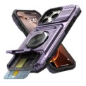 Heavy Duty Magnetic Rotated Ring Holder Phone Case For IPhone 17 Air 16 15 14 Plus 13 Pro Max Anti-Drop Wallet Protection Cover