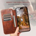 SUTENI Magsafe Leather Phone Case For iPhone 12 13 14 15 16 17 Pro Max Plus Flip Cover Wallet For Men Card Holder - Image 4