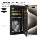 Wallet Multi-card Zipper Kickstand Magnetic Flip Leather Case For iPhone 16 Pro Max 15 Plus 14 13 Mini 12 11 SE 2 X XS XR 8 7 6s - Image 2