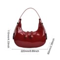 Women Leather Shoulder Bag Casual Vintage Tote Bag Zipper Retro Handbag PU Armpit Bag Travel Dating Purse - Image 5