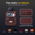 Car Back Seat Organizer Storage Bag with Foldable Table Tray Tablet Holder Tissue Box - Image 3