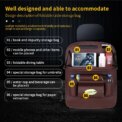 Car Back Seat Organizer Storage Bag with Foldable Table Tray Tablet Holder Tissue Box - Image 4