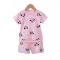 Summer Baby Girl clothes Set Cartoon  short sleeve cotton girls Outfits for 0-3year Kids Clothes - Image 2