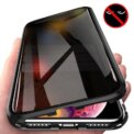 Magnetic tempered glass privacy metal case for iPhone 16 15 14 13 12 XR 11 pro Max 7 8 plus 360 magnet antispy protective cover