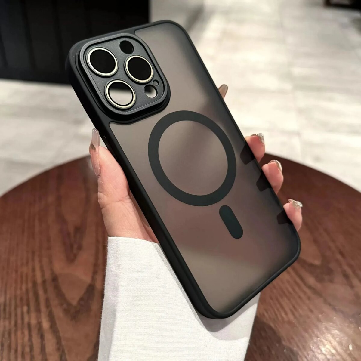Fashion Magnetic Matte Translucent Shockproof Case For iPhone 16 15 14 13 12 11 Pro Max Plus For Magsafe Wireless Charging Cover - Image 5
