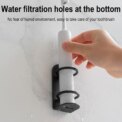 Wall-Mounted Electric Toothbrush Holder Holder Punch-Free Razor Holder Storage Shelf Toothbrush Organizer Bathroom Accessories - Image 4
