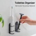 Wall-Mounted Electric Toothbrush Holder Holder Punch-Free Razor Holder Storage Shelf Toothbrush Organizer Bathroom Accessories - Image 2