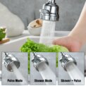 2/3 Modes Universal Kitchen Faucet Adapter 360° Rotation Faucet Filter Extenders Kitchen Gadgets Spray Water Saving Tap Nozzle - Image 2