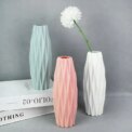 Modern Flower Vase Plastic Vases for Flowers White Pink Plastic Vase Flower Pot Basket Nordic Home Living Room Decoration - Image 4