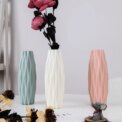 Modern Flower Vase Plastic Vases for Flowers White Pink Plastic Vase Flower Pot Basket Nordic Home Living Room Decoration - Image 5