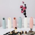 Modern Flower Vase Plastic Vases for Flowers White Pink Plastic Vase Flower Pot Basket Nordic Home Living Room Decoration - Image 3