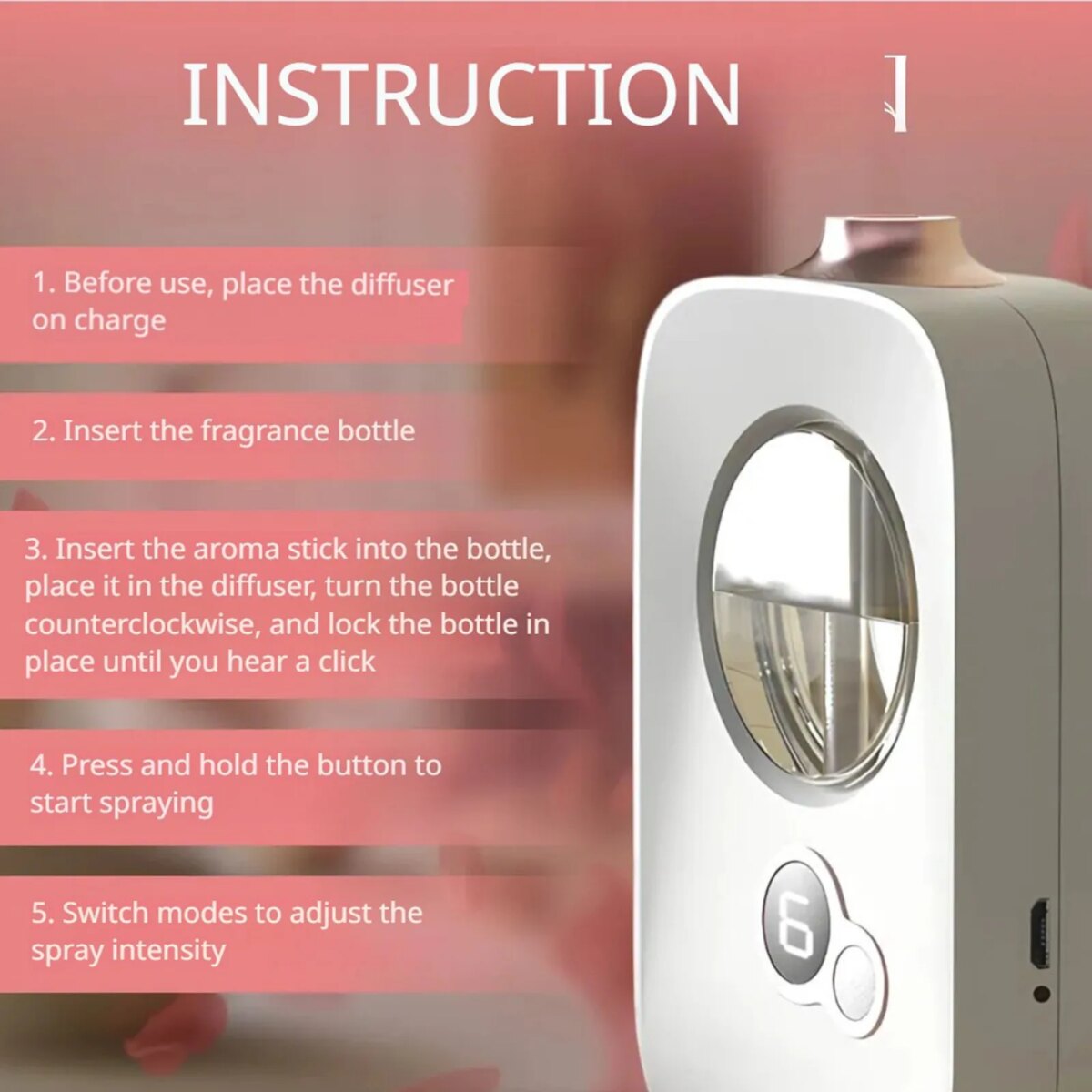 Intelligent Aromatherapy Machine Automatic Spray Machine Humidification Household Freshener Toilet Deodorant Rechargeable - Image 3