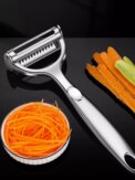 Kitchen Vegetable Peeler Stainless Steel Melon Planer Double-Head Peeler Household Multiple-Function Fruit And Vegetable Peeler - Image 3