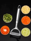 Kitchen Vegetable Peeler Stainless Steel Melon Planer Double-Head Peeler Household Multiple-Function Fruit And Vegetable Peeler - Image 5