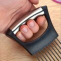 1pc Stainless Steel Onion Slicer Holder, Multipurpose Meat Tenderizers, Vegetable Potato Tomato Lemon Cutting Tool, Full Grip Ha - Image 5