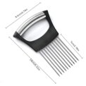 1pc Stainless Steel Onion Slicer Holder, Multipurpose Meat Tenderizers, Vegetable Potato Tomato Lemon Cutting Tool, Full Grip Ha - Image 2