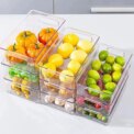 Drawer Organizer Bin Clear Stackable Fruit Food Jars Book Cosmetic Jewelry Storage Box Transparent Fridge Storage Bin Containers - Image 5