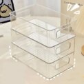Drawer Organizer Bin Clear Stackable Fruit Food Jars Book Cosmetic Jewelry Storage Box Transparent Fridge Storage Bin Containers - Image 4