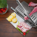 Food Beef Cutter Slicing Stainless Steel Fish Frozen Meat Bone Chopping Knife Easy-Clean Home Cutting Kitchen Tool
