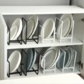 1pc Kitchen Cabinet Plate Storage Countertop Dish Rack Drawer Dinner Plate Partition Drain Rack Layered Storage Rack Accessories - Image 3