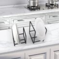 1pc Kitchen Cabinet Plate Storage Countertop Dish Rack Drawer Dinner Plate Partition Drain Rack Layered Storage Rack Accessories - Image 4