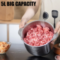 5L Multifunctional Meat Grinder Machine Household Large Capacity Food Processors Stainless Steel Filling and Meat Grinder - Image 4