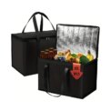 40l Insulated and Refrigerated Bag Large Capacity Portable Lunch Bag Zipper Picnic Camping Tin Foil Food Organizer Storage Bags